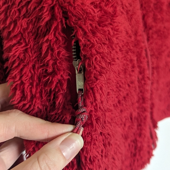 Lululemon Oh So Sherpa Red Full Zip Jacket sz 2 - Picture 4 of 8
